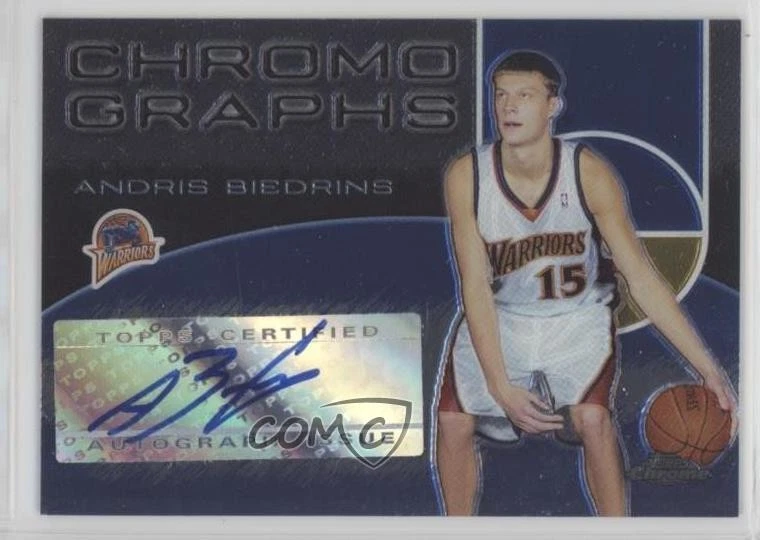 2004-05 Topps Chrome Chromographs Andris Biedrins #CH-AB Rookie Auto RC - Image 1 of 2