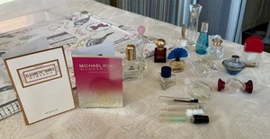 Lote de trabajo 15 botellas de perfume miniatura vacías y 6 frascos vacíos - Imagen 1 de 7