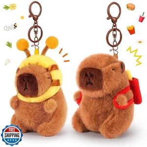 Achwishap 2 Stück Capybara Plüsch Schlüsselanhänger, süß Schlüsselanhänger Capybara Stofftier, - Bild 1 von 5