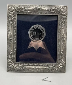 ELIAS Frame Sterling Silver & Pewter 1983 Ornate Patterned VINTAGE RARE Made USA - Picture 1 of 12