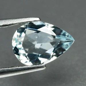0.66Ct Elegant Perfect Pear Cut 7.4 x 5.3 MM 100% Natural Blue Brazil Aquamarine - Picture 1 of 5