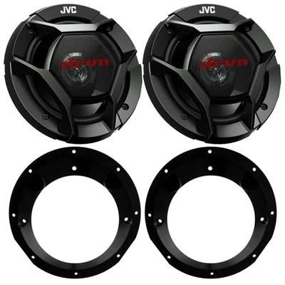 98-2013 Harley Touring Package - 2x JVC 6.5" Speakers Package with Adapter Rings - Image 1 of 4