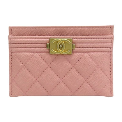 CHANEL Matelasse Boy Chanel Crad Case Calfskin Pink - Image 1 of 4