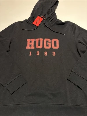 Hugo By Hugo Boss Dimolu Sudadera con Capucha Gráfica Talla XL Negra Para Hombre Algodón Chaqueta Nueva con Etiquetas Foto 1 de 4