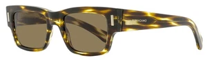 Ferragamo Rectangular Rivet Sunglasses SF2011S 216 Brown Melange 53mm - Picture 1 of 3