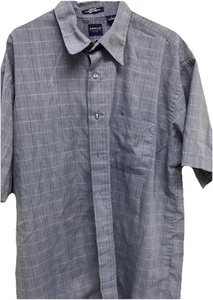 Pfeilblaues kurzärmliges Herrenhemd, Größe L, Polyester Baumwolle Vintage " - Bild 1 von 6