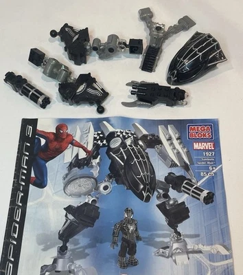 Mega Bloks 1927 Marvel Spider-Man 3 Simbionte Spider-Man Mecánico Piezas y Manual Foto 1 de 4