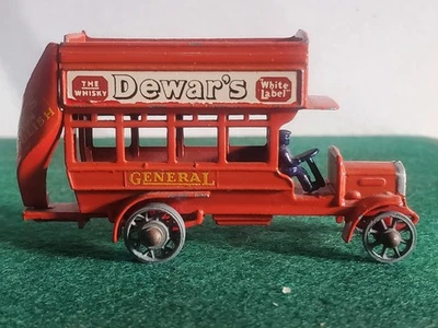 Vintage Unboxed 1956 Matchbox Lesney Model No.Y2-1 London Type B Bus Dewars - Image 1 of 4