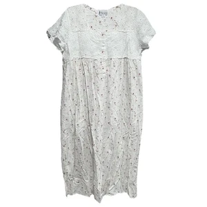 Vestido Camisón Victoriano The 1 For U Crochet Elizabeth Encaje XL Blanco Floral - Imagen 1 de 7