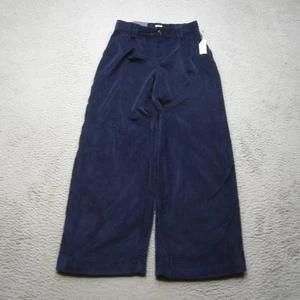 GAP Pants Womens 0 Petite Blue High Rise Wide Leg Corduroy New NWT Fall Winter - Picture 1 of 13