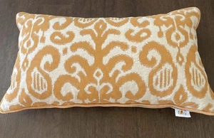 Devi Designs Ikat Lendenfederkissen 25x15 schönes orangefarbenes Muster - Bild 1 von 8