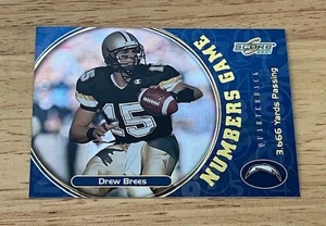 DREW BREES rc insert 2001 Score NUMBERS GAME #d /3666 Charges Purdue - Picture 1 of 2
