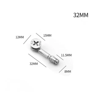 10 juegos de conexión de muebles 15 mm OD leva montaje con pasador tuerca preinsertada 32 mm - Imagen 1 de 4