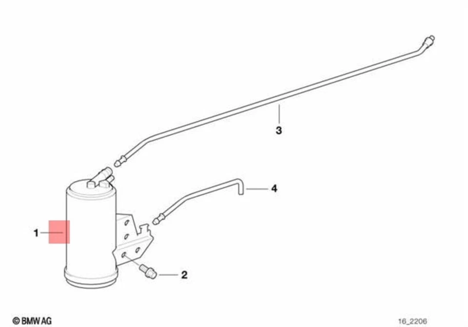 Filtro de carbón activado bote de vapor genuino BMW E36 Z3 OEM 16131180886 Foto 1 de 1