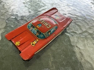 Coche de juguete litográfico de hojalata jefe del Departamento de Bomberos de Japón de colección - Imagen 1 de 14
