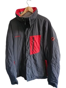 Mammut waterproof Jacket xl men's Black Red DryTech Windproof gorpcore hiking - Picture 1 of 23