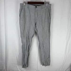 Banana Republic Kentfield Fit Pants Men's 34x30 (Fits 34x29) Gray Linen Blend - Picture 1 of 14