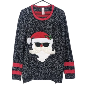 Holiday Time Ugly Christmas Sweater Women's XXL/2XG (20) Biker Santa Clause - Picture 1 of 2