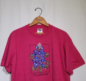 T-shirt Texas Bluebonnet vintage taglia US uomo XL scatola logo floreale giardino primavera - Foto 1 di 14