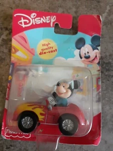 NEW!2000 Mattel Disney PVC Mickey Mouse Figure Attached to Diecast Metal Car  - Picture 1 of 5