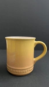 12 Oz LE CREUSET Mug Stoneware Straight Coffee Cup Yellow Soleil Ombre - Picture 1 of 8