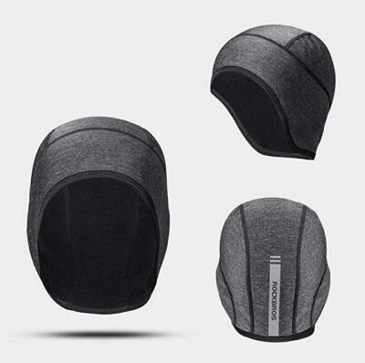 ROCKBRS 骑行保暖无檐帽防风弹性反光头盔衬里帽 — 第 1/4 张图片