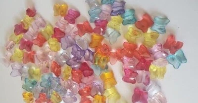 CraftbuddyUS 100 акриловых СМЕШАННЫХ хрустальных бабочек свадебный стол конфетти, деко - Изображение 1 из 2