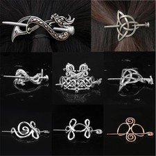 Vintage Women Viking Celtic Hairpin Gothic Dragon Meshy Shape Hair Clip Jewelry