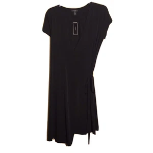 NWT Vintage Alfani Woman's Black Wrap Dress Size 1X - Picture 1 of 6