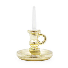 1:12 Miniature Metal Gold Candle Holder Stick Kitchen Dinning Dollhouse Decor