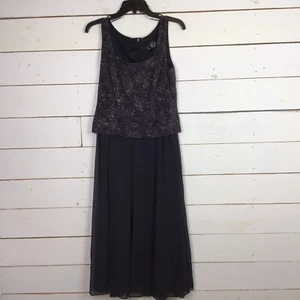 Nuevo Alex Maxi Vestido de Noche Superposición Brillante Gris Oscuro Para mujeres 10 - Imagen 1 de 12
