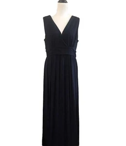 The White Company Size L 14 Ruched Empire Maxi Dress Navy Blue RRP $140 New Tags - Foto 1 di 10