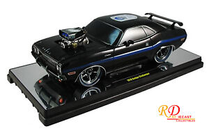 1970 Dodge Challenger Ground Pounders 75th Anniversary Black 1:18 Scale By M2 
