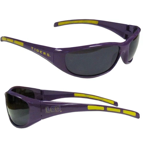 LSU Tigers Wrap Sunglasses UV 400 NCAA Licensed Cover