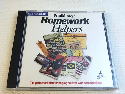 Homework Helpers School Project Software Broderbund PrintMaster CDROM XP 2002 PC - Image 1 of 4