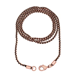 Pure Copper Oxidized Rope Chain Necklace Copper Chain NecklaceChain Thickness 3m - Picture 1 of 5