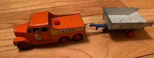 Vintage 1960's Matchbox Scammel 6x6 Tractor & Whitlock Trailer Die Cast Orange - Picture 1 of 12