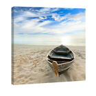 Painting Pic Photo Canvas Print Wall Art Home Decor Blue Sea Beach Boat Poster