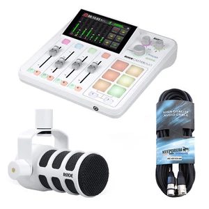 Rode Rodecaster Duo Audio Production Studio Blanco + Podmic Blanco + Cable XLR - Imagen 1 de 7
