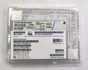 Intel 2TB P4510 SSD NVME U.2 2.5'' SSDPE2KX020T8P1 Solid State Drive HPE Version - Picture 1 of 2
