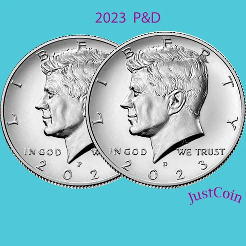2023 P&D KENNEDY HALF DOLLAR SET CLAD TWO COINS SET UNCIRCULATED Cover