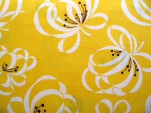 Denyse Schmidt-Katie Jump Rope Collection-Floral Ribbon in Yellow-(EOB 9x44")OOP - Picture 1 of 3