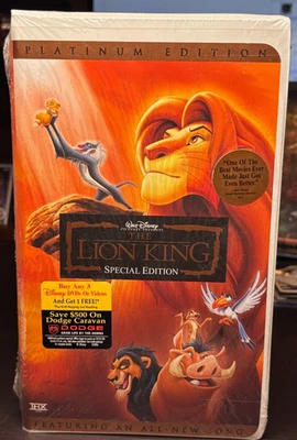 The Lion King (Disney) VHS – Platinum Special Edition – NEW! (Factory Sealed!) - Image 1 of 3