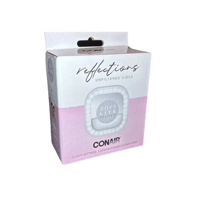 CONAIR Reflections Soft Lite Clip En Luz Selfie 3 Ajustes Funciona con Pilas NUEVO Foto 1 de 4