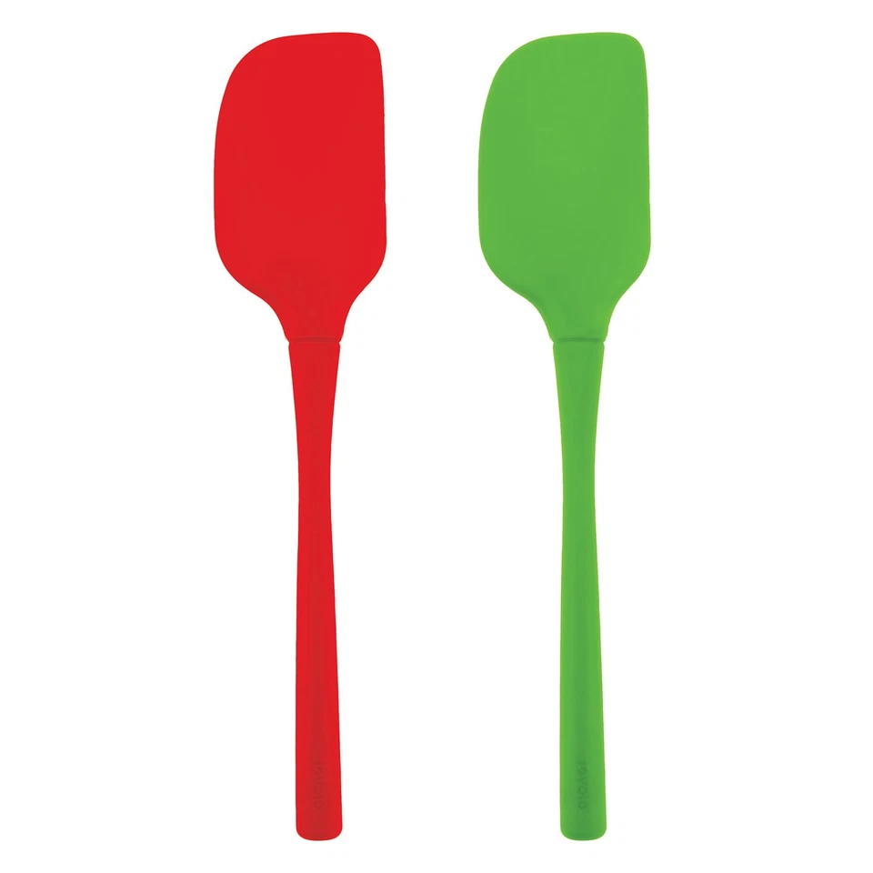Espátula Tovolo Flex-Core toda de silicone jumbo, conjunto de 2 maçãs doces e verde primavera - Imagem 1 de 1