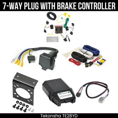 Arnés de cableado de remolque de 7 vías Tekonha + control de freno para Dodge Durango 11-13 Foto 1 de 4