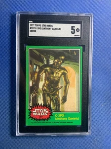 1977 Topps Star Wars C-3PO Anthony Daniels #207 SGC 5 Golden Rod Error - Picture 1 of 2