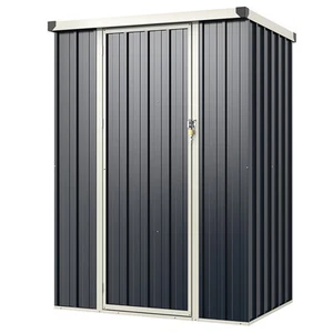 Metal Outdoor Storage Shed w/ Lockable Door Garden Storage House - Picture 1 of 9