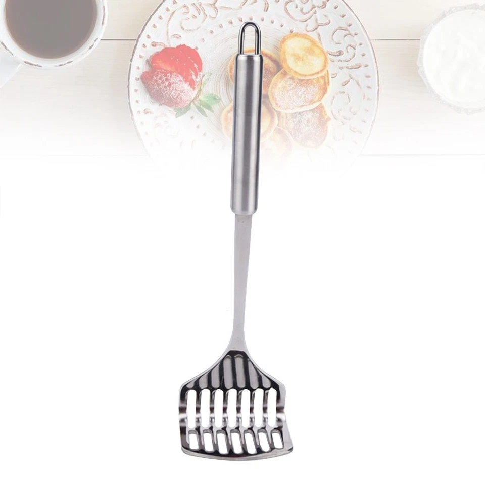  Trituradora manual de mano prensa de patatas de acero inoxidable para espesar 1 pieza Foto 1 de 4