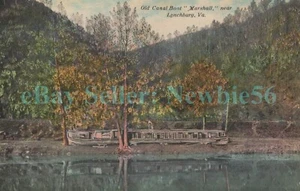 Lynchburg VA - ANTIGUO BARCO CANAL MARSHALL - Postal - Imagen 1 de 2